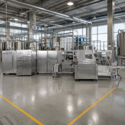 Sistema de controlo PLC Linha de produção automática de Barquillo Cone Apoio técnico por vídeo proporciona capacidade de produção contínua