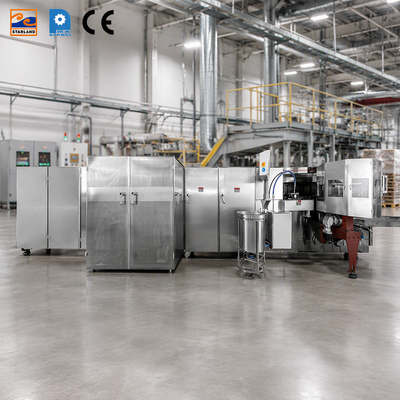 Video Apoio Técnico Linha de produção de cestas de waffle Equipamento de construção de aço inoxidável para produção comercial de alimentos