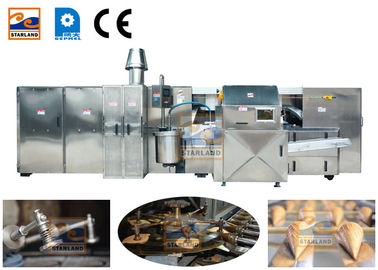 linha friável da produção do cone de gelado do waffle 380V conduzida por um poder de 3 fases
