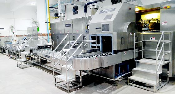 Máquina comercial automática completa do fabricante do cone do waffle do gelado de 71 placas de cozimento (9m longos)