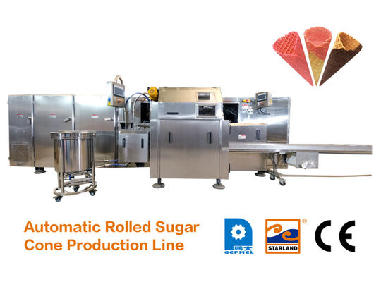 Linha de produção do cone de gelado do sabor da morango automática