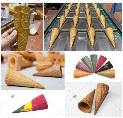 Cone da bolacha do gelado de alimento de petisco que faz a máquina 5400Cones/Hour